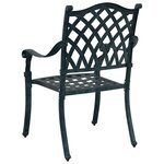 Ensemble de 2 chaises de jardin en aluminium vert vidaXL