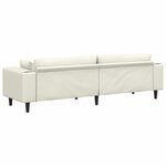 vidaXL Canapé en velours avec coussin Crème 208 cm Velours