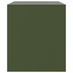 vidaXL Meuble TV vert olive 67x39x44 cm acier