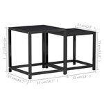 vidaXL Tables à thé 2 Pièces MDF Noir
