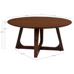 Table basse placage de noyer Ø 75 x 36 cm