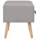 vidaXL Table de chevet Gris 40x35x40 cm Tissu