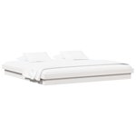 vidaXL Cadre de lit Blanc 200 x 200 cm Pin massif
