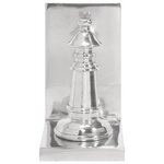 Serre-livres 2 Pièces Argent 11x12x19 5 cm Aluminium Échecs