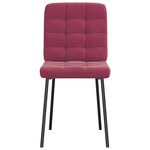 vidaXL Chaises à manger lot de 4 Rouge bordeaux Velours