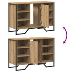 vidaXL cabinet lavabo salle de bain Chêne Artisan 91x35x60 cm Bois d'ingénierie