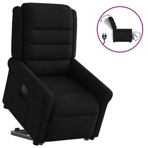 vidaXL Fauteuil inclinable électrique noir tissu
