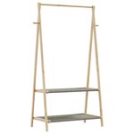vidaXL Porte-vêtement avec étagères 96x45 5x150 5 cm bambou