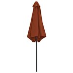 vidaXL Parasol de jardin et mât en aluminium 270x246 cm Terre cuite