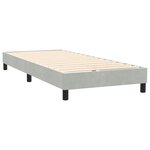 vidaXL Sommier à lattes de lit et matelas gris clair 80x220 cm velours