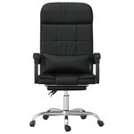 Fauteuil de massage inclinable de bureau informatique étude similicuir noir 02_0025417
