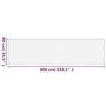 vidaXL Tapis rectangulaire marron foncé 80x300 cm bambou