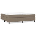 vidaXL Cadre de lit sans matelas taupe 200x200 cm tissu