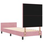 vidaXL Lit à ressorts avec tête de lit Rose 80 x 200 cm Velours