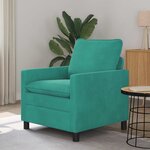 vidaXL Canapé Turquoise 76 x 81 x 87 5 cm Velours