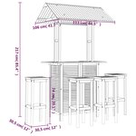 vidaXL Ensemble de bar de jardin 5 Pièces Bois d'acacia solide