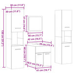 vidaXL Ensemble de meubles de salle de bain 5 Pièces chêne sonoma
