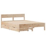 vidaXL Cadre de lit sans matelas 140x200 cm bois massif de pin