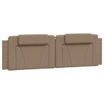 vidaXL Cadre de lit avec lumières LED cappuccino 180x200 cm similicuir