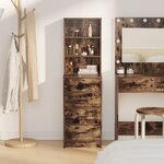 Highboard vidaXL Chêne Fumé 40x41x135 cm Bois d'ingénierie