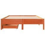 vidaXL Cadre de lit sans matelas cire marron 140x200cm bois pin massif