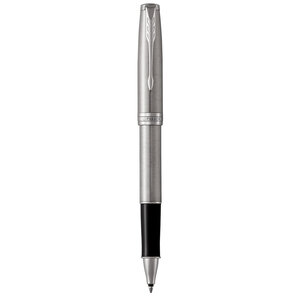 PARKER Sonnet Stylo roller  acier inoxydable  Recharge noire pointe fine  Coffret cadeau