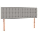vidaXL Tête de lit à LED Gris clair 144x5x78/88 cm Tissu
