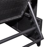 vidaXL Chaises inclinables de jardin lot de 2 et table résine tressée