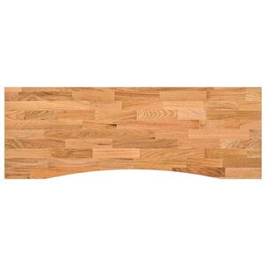 vidaXL Dessus de bureau marron clair bois chêne massif rectangulaire