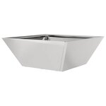vidaXL Pot de jardin en forme de bol 5 Pièces Argent 40 x 40 x 15 cm