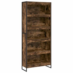 vidaXL Bibliothèque 2 Pièces Chêne Fumé 80 x 30 x 155 cm
