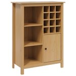 vidaXL Cabinet à vin HILL Marron miel 79.5 x 40 x 107.5 cm