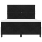 vidaXL Lit à ressorts avec matelas Noir 140 x 200 cm Velours