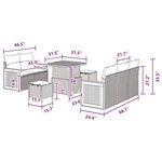 vidaXL Ensemble de canapé de jardin avec coussin 13 Pièces Noir