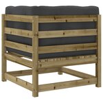 vidaXL Salon de jardin 4 Pièces avec coussins bois de pin imprégné
