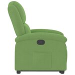vidaXL Fauteuil inclinable Vert clair Velours
