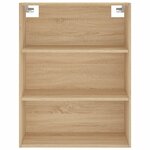 vidaXL Buffet haut Chêne sonoma 69 5x34x180 cm Bois d'ingénierie