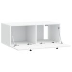 vidaXL Meuble TV mural 78 5 x 41 x 30 cm Blanc Bois d'ingénierie