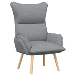 vidaXL Fauteuil relaxant Gris clair 69 x 74 x 93 cm tissu