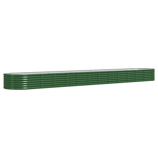 vidaXL Lit surélevé de jardin Acier galvanisé 512x80x36 cm Vert