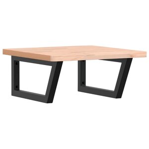 vidaXL Étagère de vasque murale acier et bois massif de hêtre