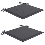 vidaXL Chaises de jardin avec table à thé et coussins Acacia solide