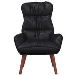 Chaise relaxante vidaXL Noir en faux cuir
