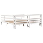 vidaXL Cadre de lit avec tête de lit sans matelas blanc 200x200 cm