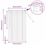 vidaXL Store de Fenêtre Gris foncé 80 x 130 cm Aluminium