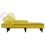 vidaXL Canapé-lit en forme de L jaune 255x140x70 cm velours