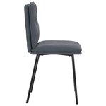 vidaXL Chaises à manger lot de 2 Gris foncé Velours