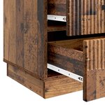 vidaXL Cabinet de chevet avec tiroir Bois ancien 43 x 41 x 63 5 cm