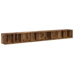 vidaXL Meuble TV 3 Pièces Vieux bois Bois stratifié