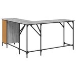 vidaXL Bureau sonoma gris 141x141x75 cm bois d'ingénierie